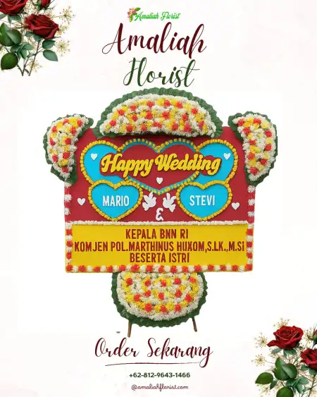 Papan Bunga Pernikahan Yamoneri